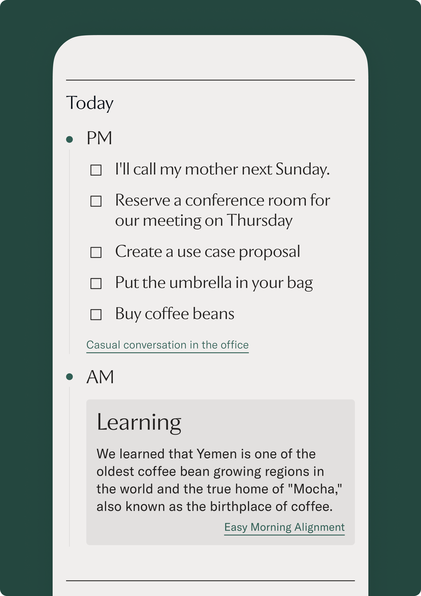 Insight screen